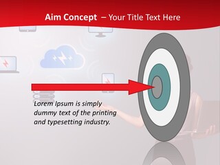 A Woman Holding A Laptop In Her Hands PowerPoint Template