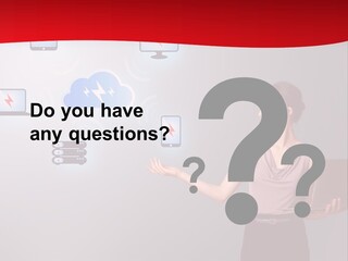 A Woman Holding A Laptop In Her Hands PowerPoint Template