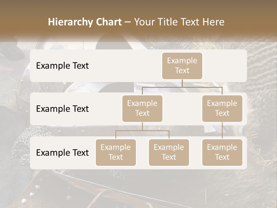 A Large Metal Helmet Sitting On Top Of A Pile Of Hay PowerPoint Template
