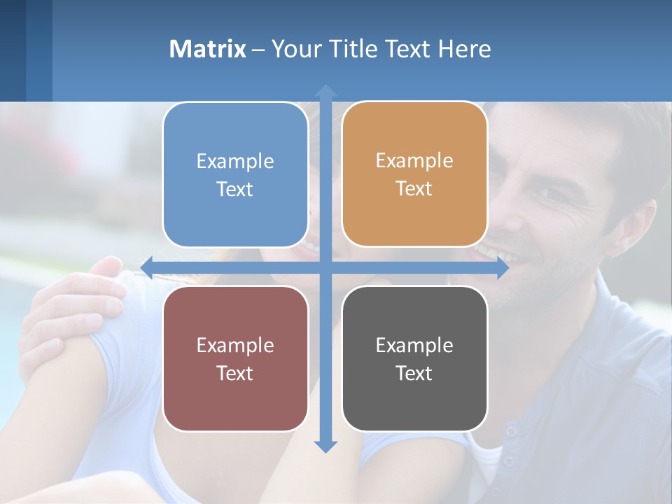 A Man And A Woman Are Posing For A Picture PowerPoint Template