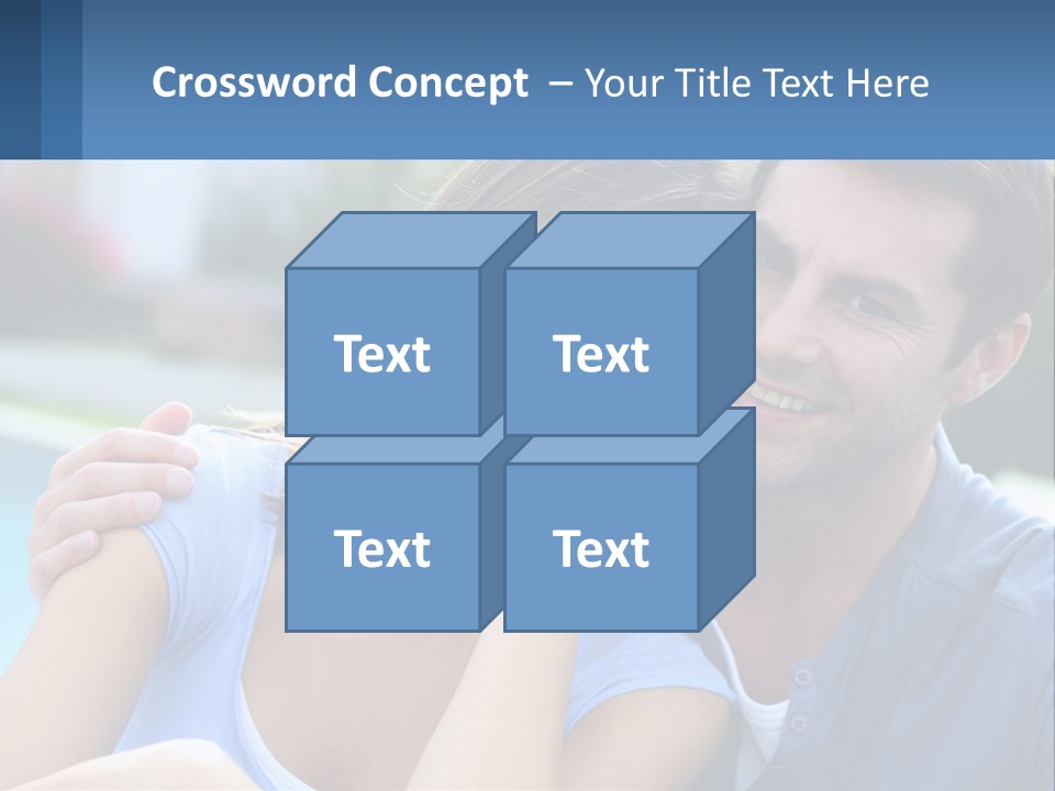 A Man And A Woman Are Posing For A Picture PowerPoint Template