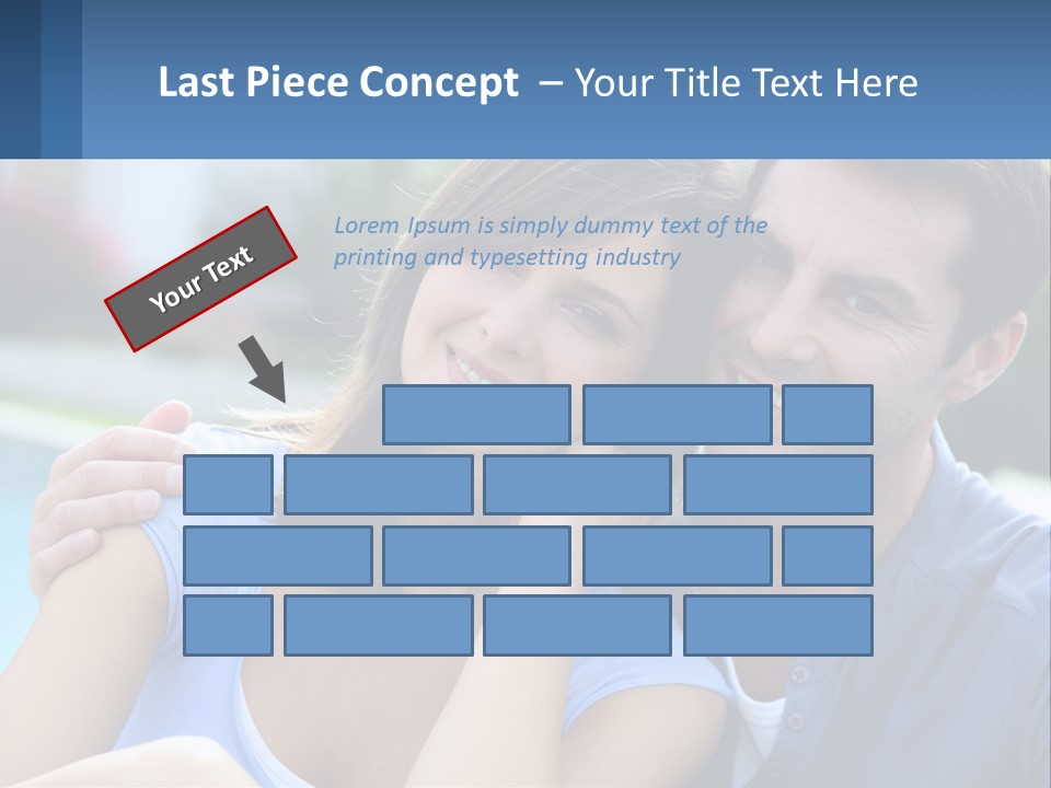 A Man And A Woman Are Posing For A Picture PowerPoint Template