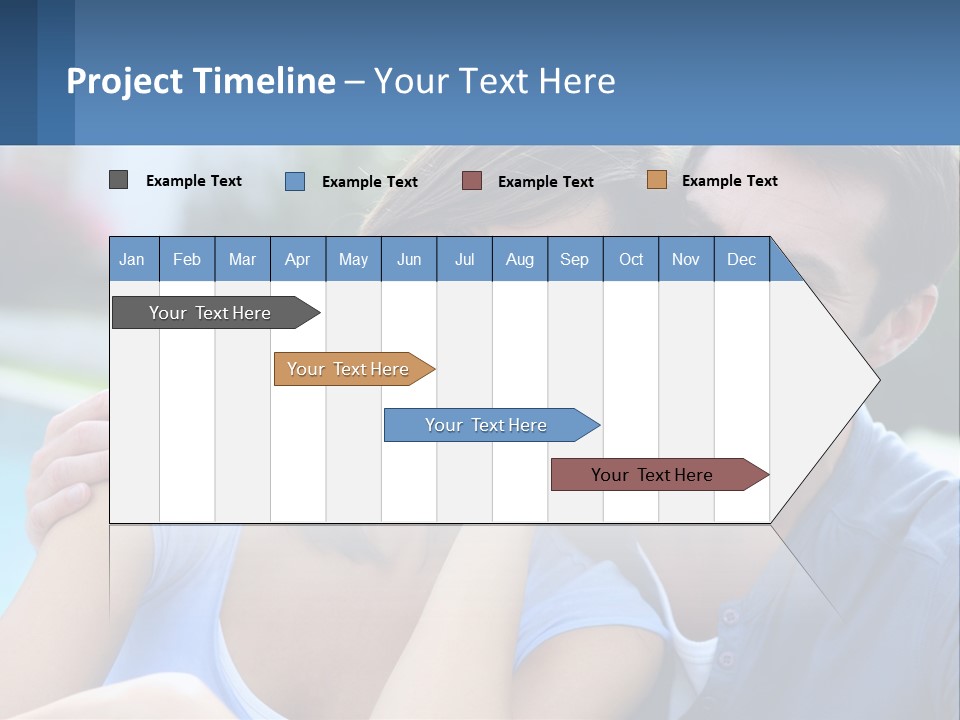 A Man And A Woman Are Posing For A Picture PowerPoint Template