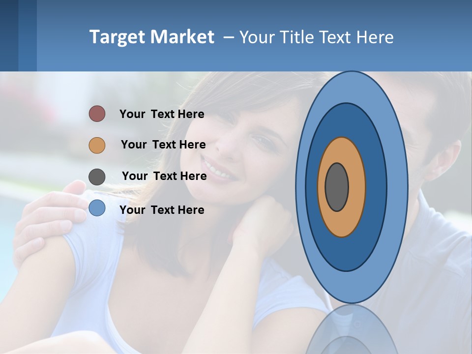 A Man And A Woman Are Posing For A Picture PowerPoint Template