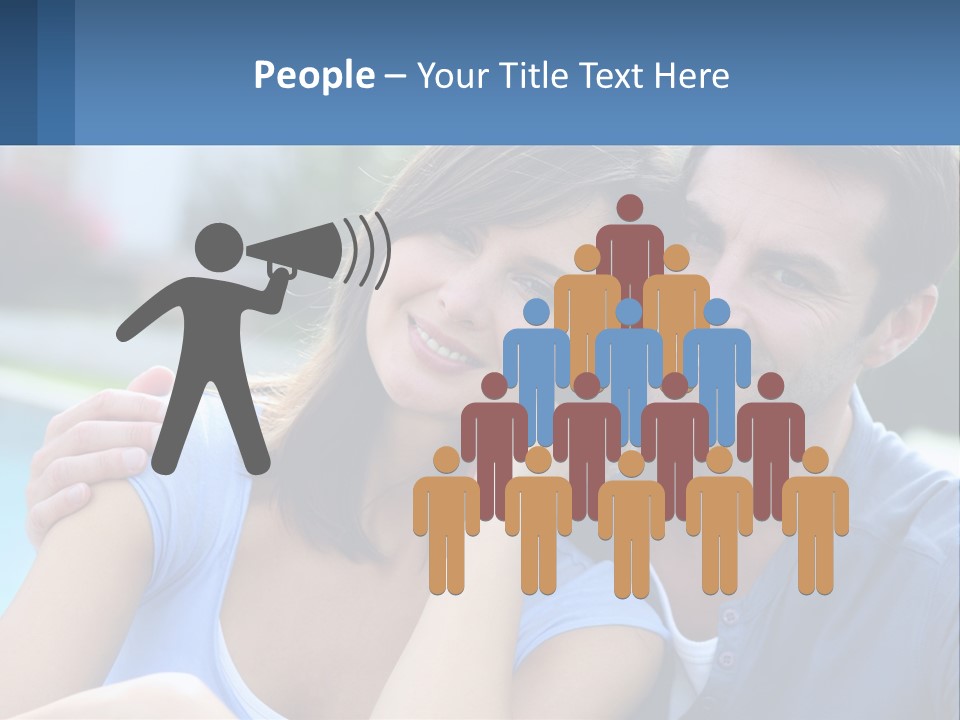 A Man And A Woman Are Posing For A Picture PowerPoint Template