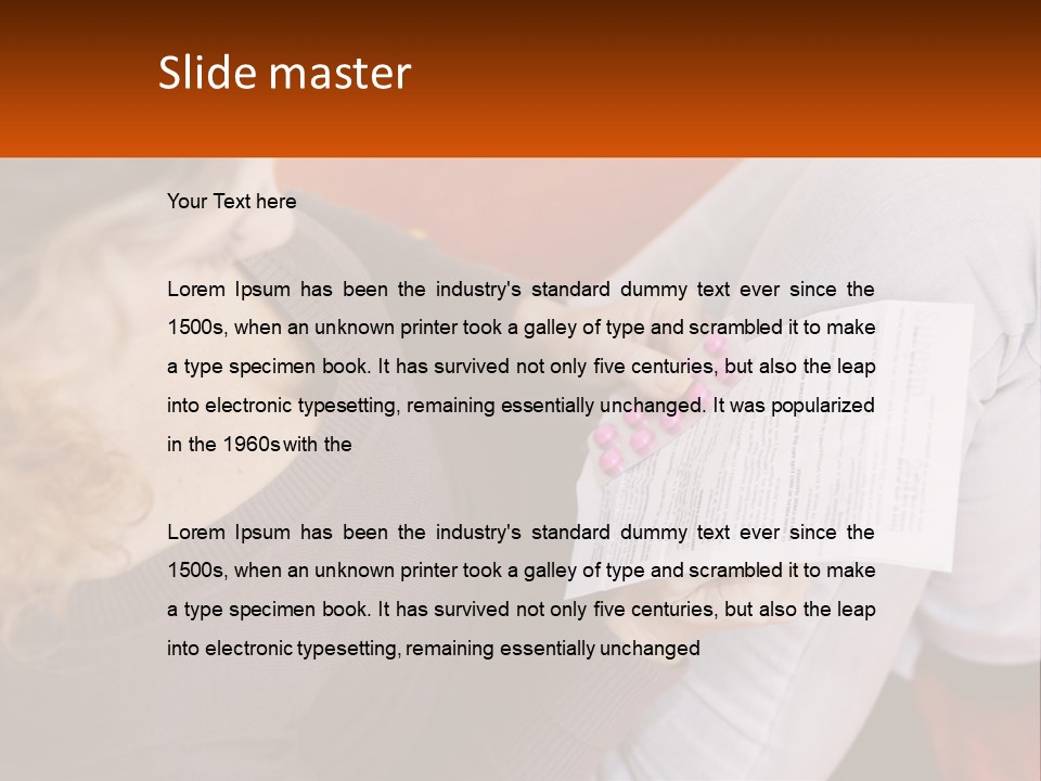 A Woman Sitting On A Couch Holding A Piece Of Paper PowerPoint Template