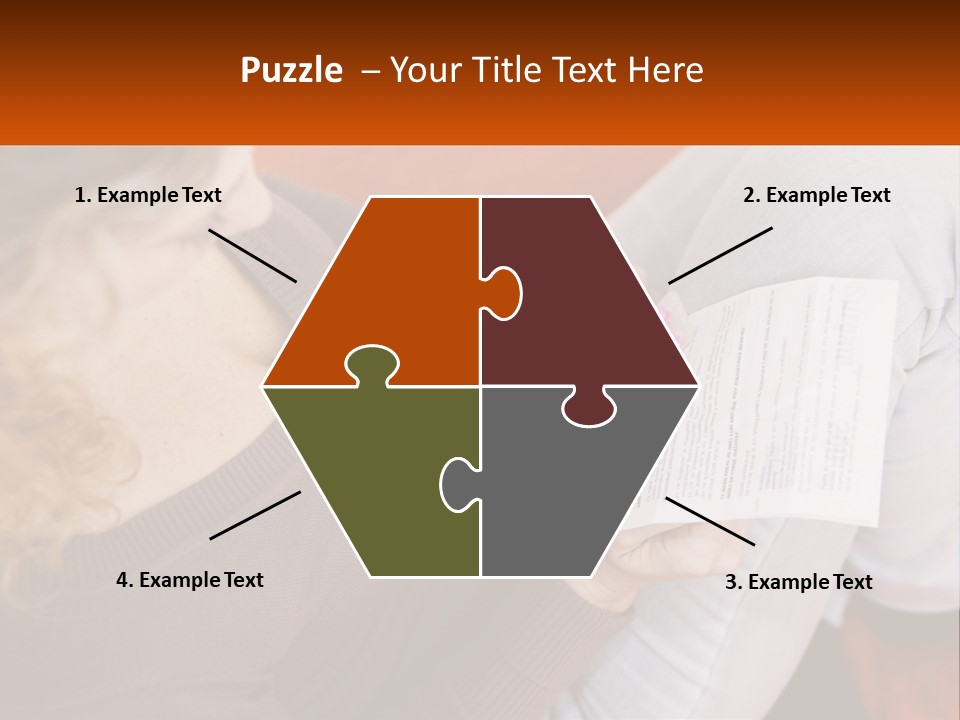 A Woman Sitting On A Couch Holding A Piece Of Paper PowerPoint Template