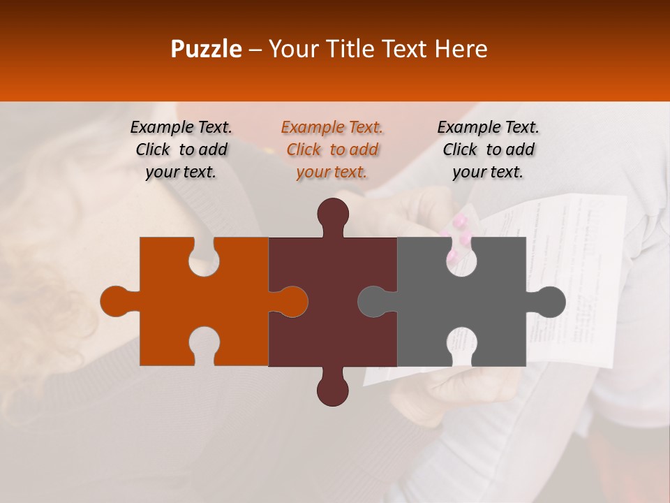 A Woman Sitting On A Couch Holding A Piece Of Paper PowerPoint Template