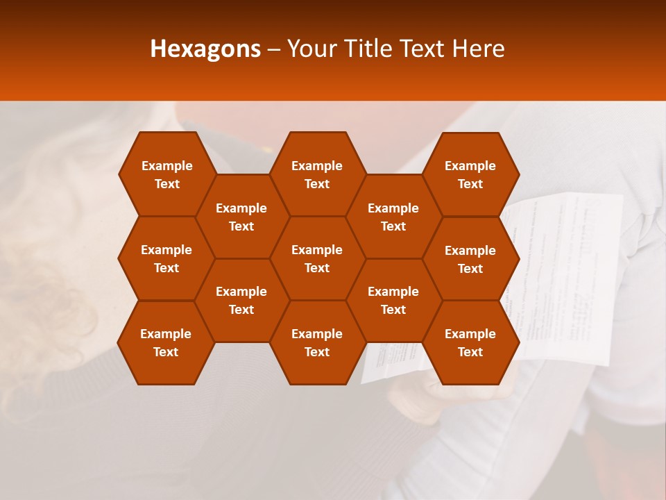 A Woman Sitting On A Couch Holding A Piece Of Paper PowerPoint Template