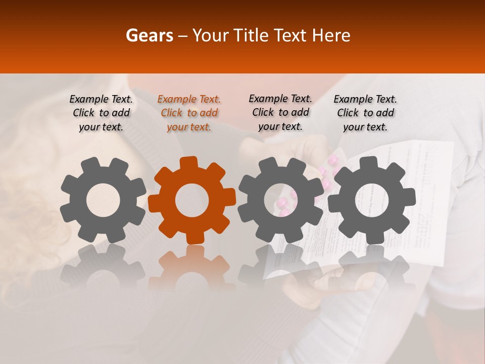 A Woman Sitting On A Couch Holding A Piece Of Paper PowerPoint Template