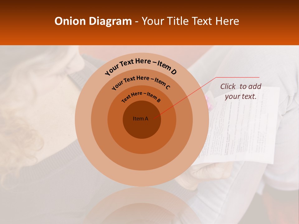 A Woman Sitting On A Couch Holding A Piece Of Paper PowerPoint Template