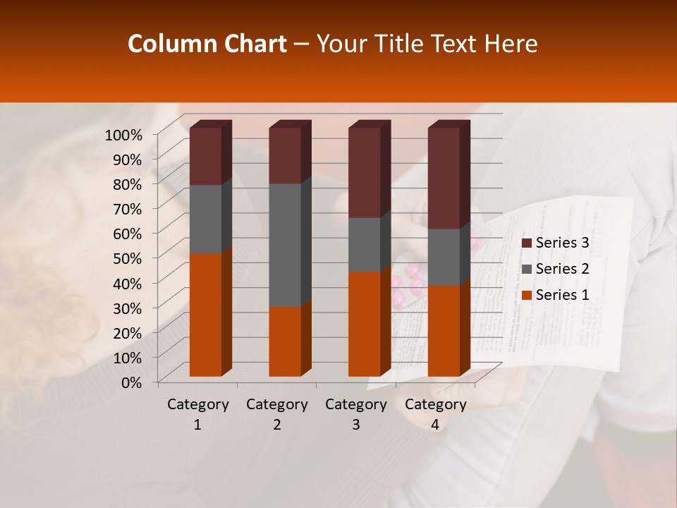 A Woman Sitting On A Couch Holding A Piece Of Paper PowerPoint Template