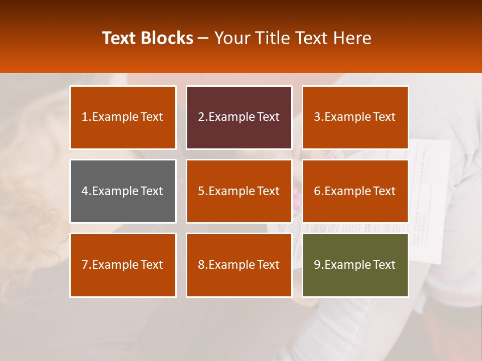 A Woman Sitting On A Couch Holding A Piece Of Paper PowerPoint Template