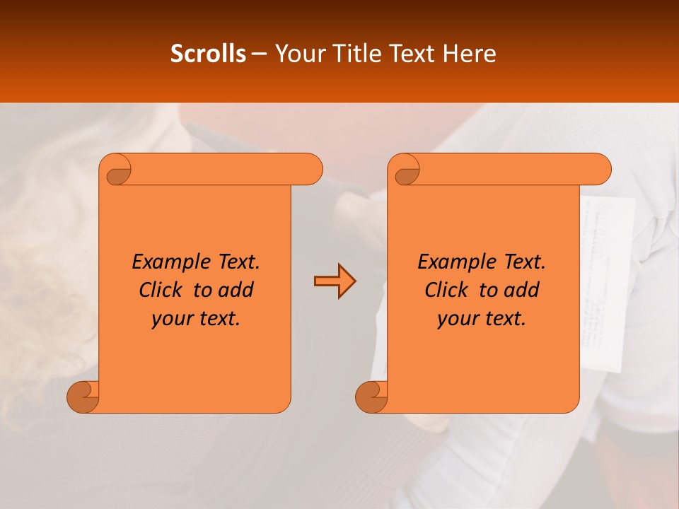 A Woman Sitting On A Couch Holding A Piece Of Paper PowerPoint Template