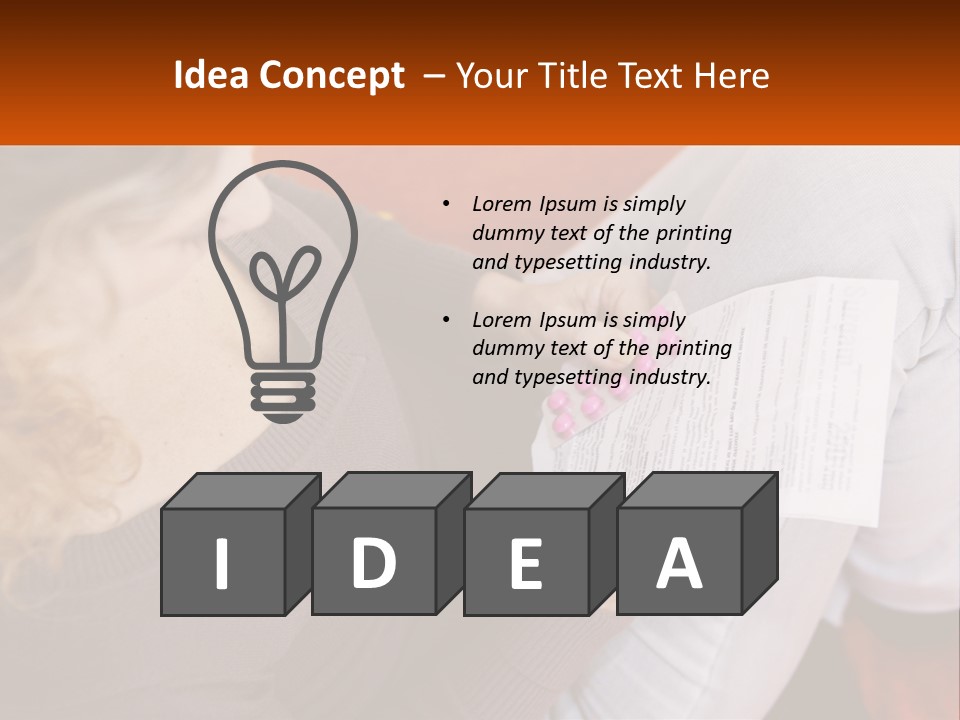 A Woman Sitting On A Couch Holding A Piece Of Paper PowerPoint Template