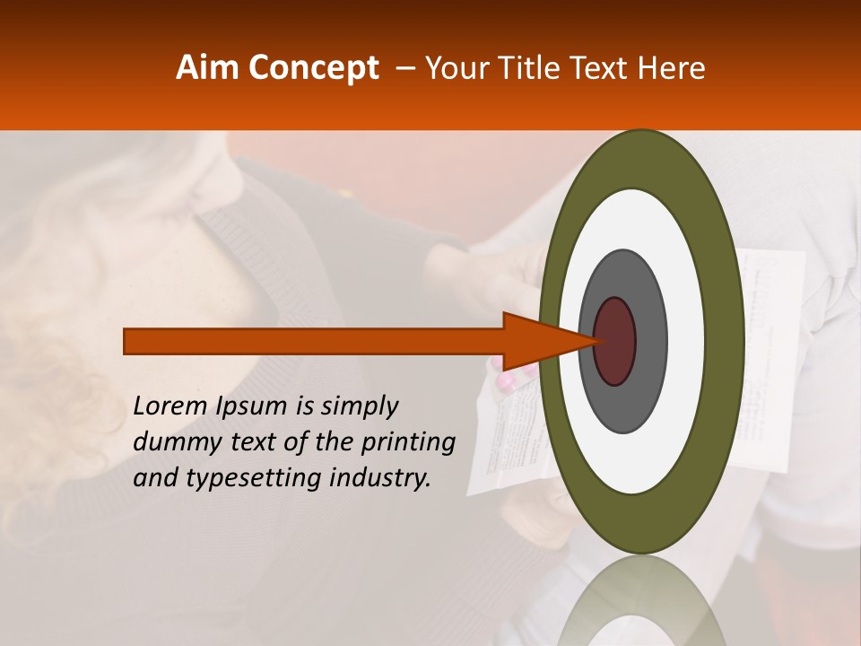 A Woman Sitting On A Couch Holding A Piece Of Paper PowerPoint Template