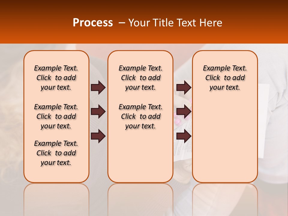 A Woman Sitting On A Couch Holding A Piece Of Paper PowerPoint Template