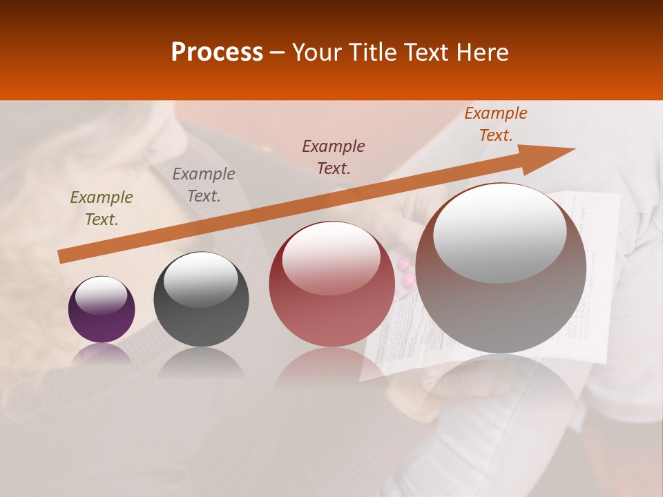 A Woman Sitting On A Couch Holding A Piece Of Paper PowerPoint Template