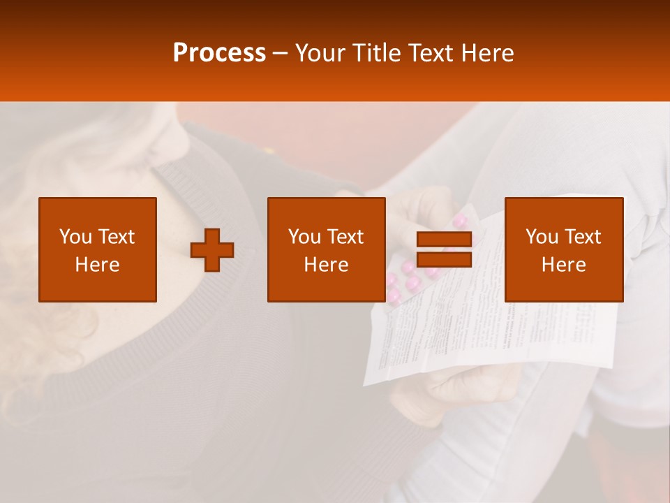 A Woman Sitting On A Couch Holding A Piece Of Paper PowerPoint Template