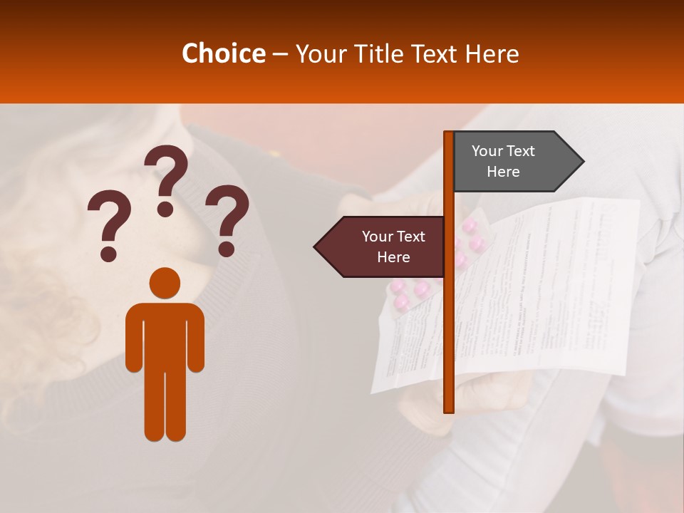 A Woman Sitting On A Couch Holding A Piece Of Paper PowerPoint Template