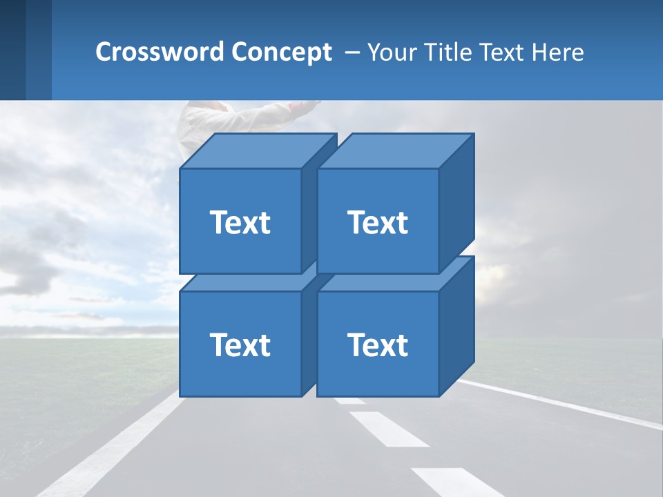 A Man Kicking A Soccer Ball On A Road PowerPoint Template