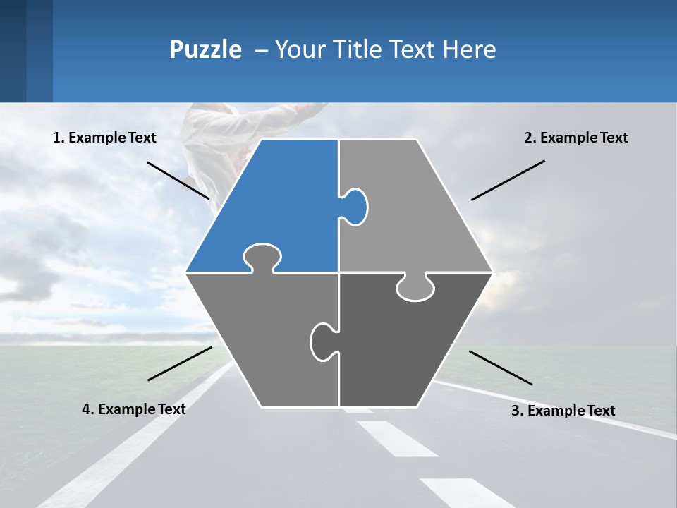 A Man Kicking A Soccer Ball On A Road PowerPoint Template