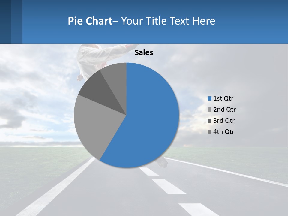 A Man Kicking A Soccer Ball On A Road PowerPoint Template
