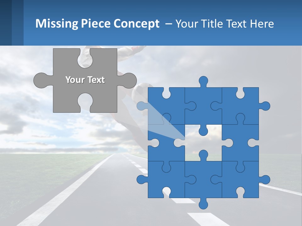 A Man Kicking A Soccer Ball On A Road PowerPoint Template