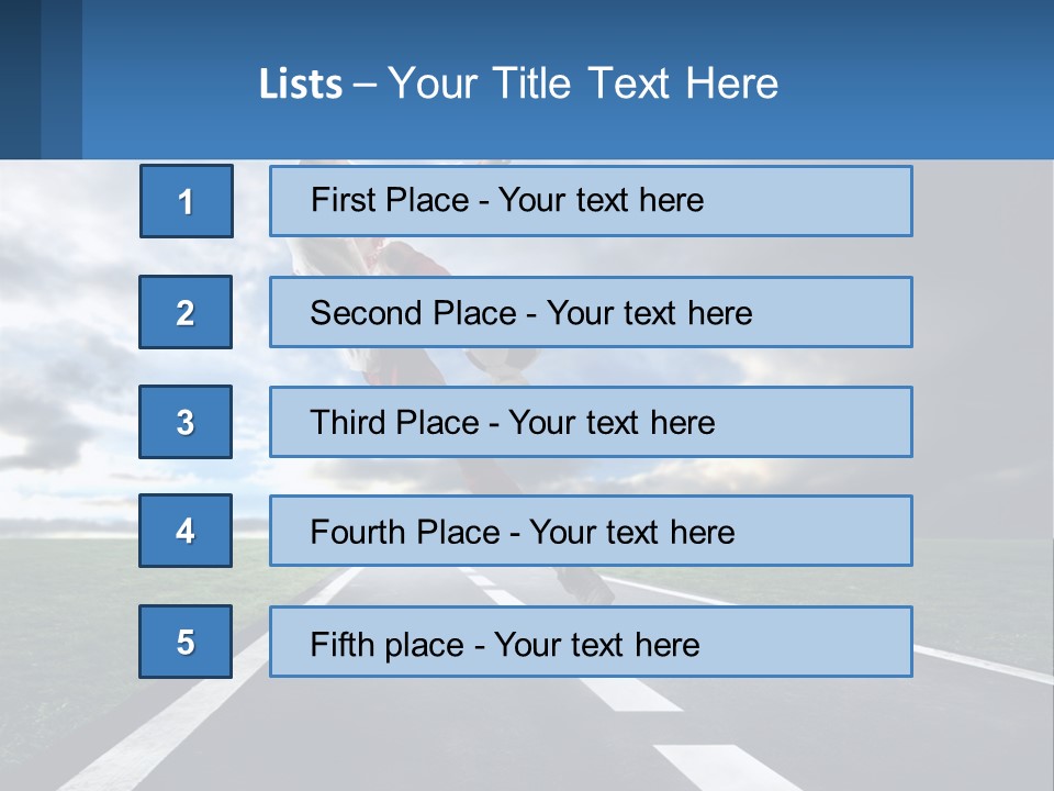 A Man Kicking A Soccer Ball On A Road PowerPoint Template