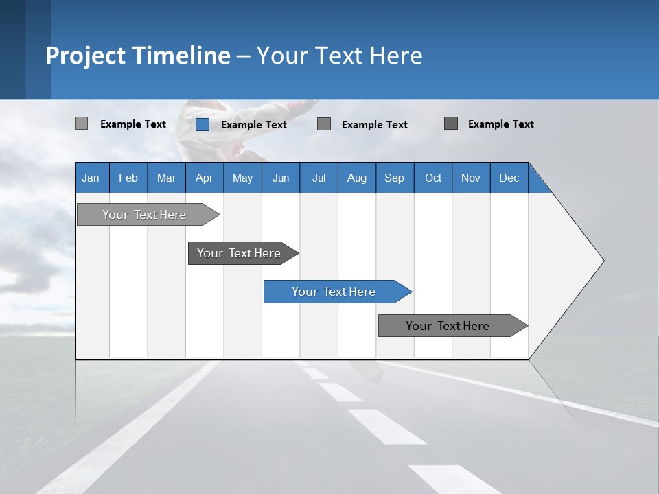 A Man Kicking A Soccer Ball On A Road PowerPoint Template