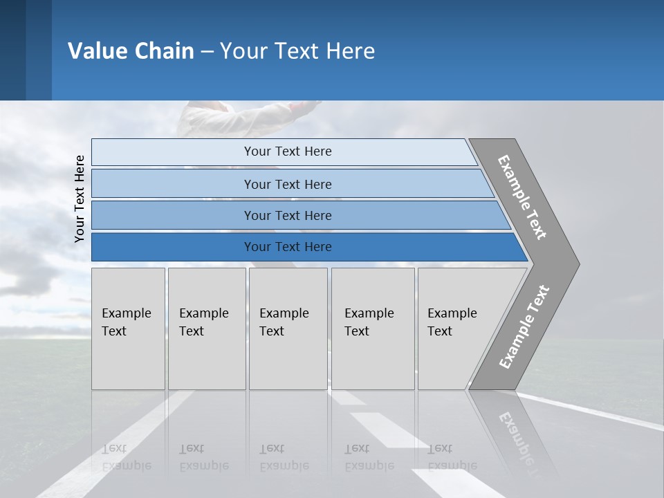 A Man Kicking A Soccer Ball On A Road PowerPoint Template