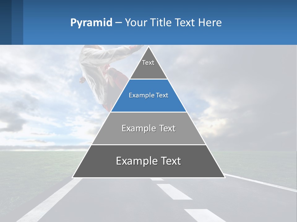A Man Kicking A Soccer Ball On A Road PowerPoint Template