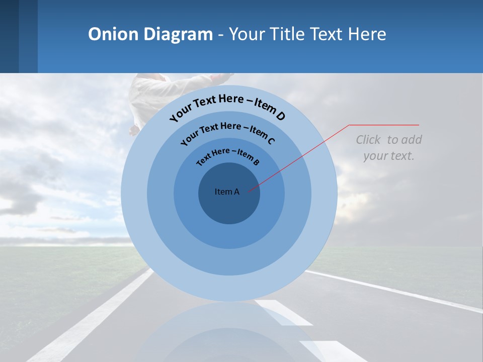 A Man Kicking A Soccer Ball On A Road PowerPoint Template