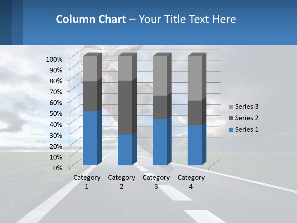 A Man Kicking A Soccer Ball On A Road PowerPoint Template