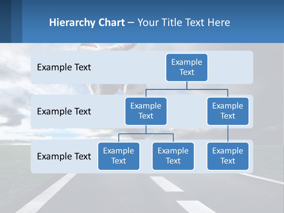 A Man Kicking A Soccer Ball On A Road PowerPoint Template