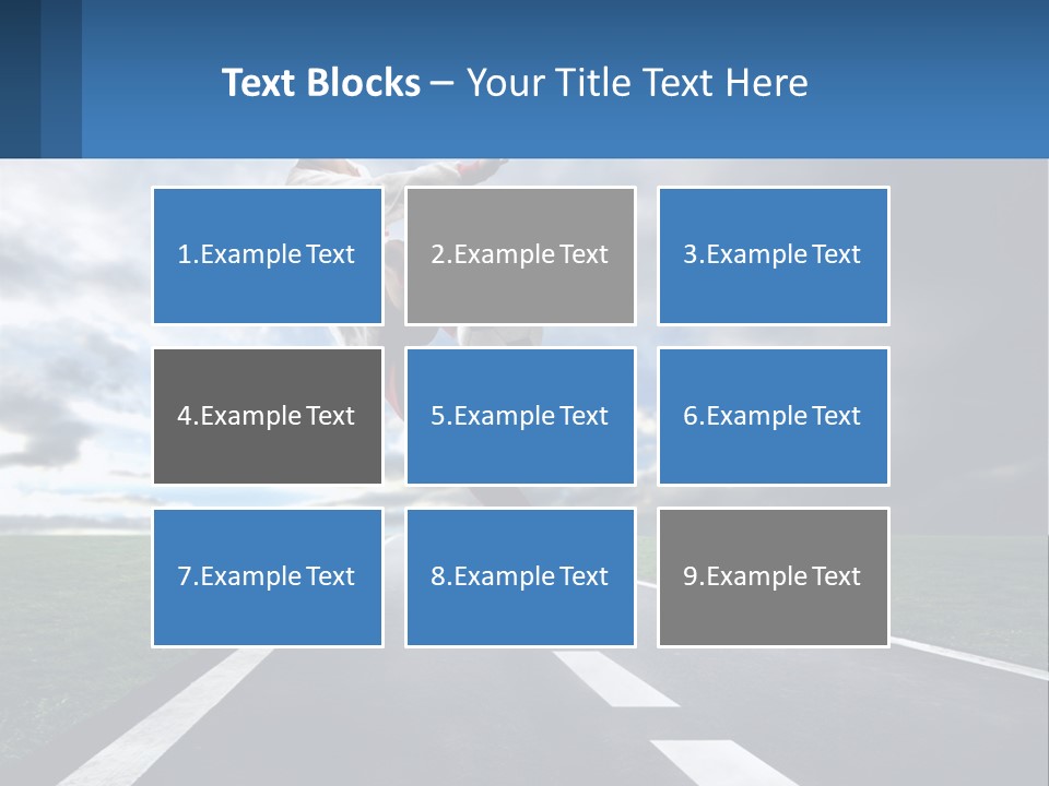A Man Kicking A Soccer Ball On A Road PowerPoint Template