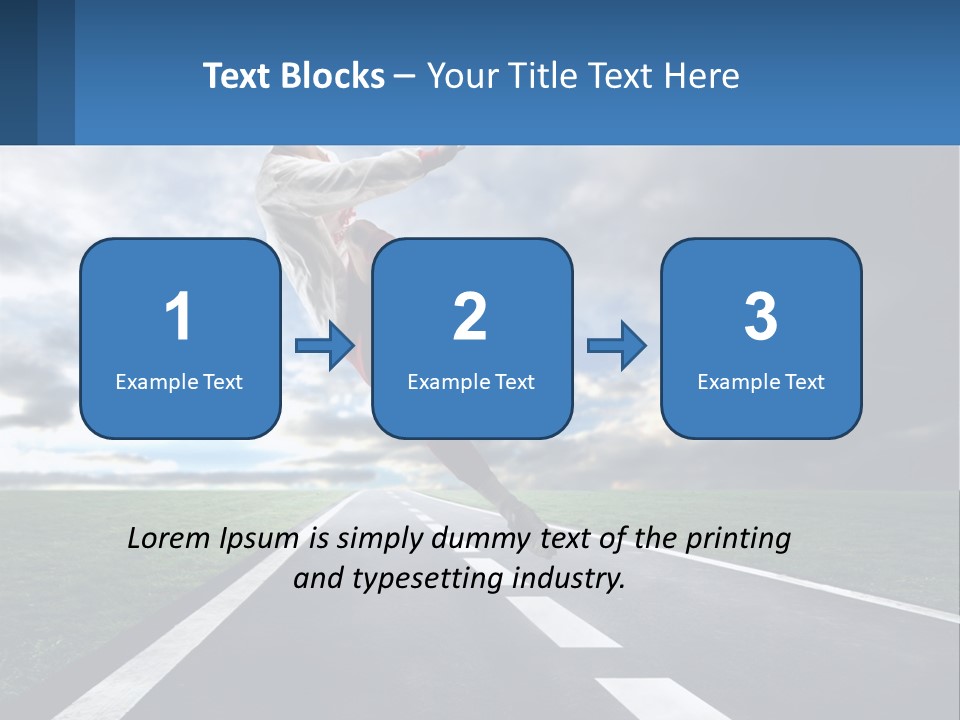 A Man Kicking A Soccer Ball On A Road PowerPoint Template