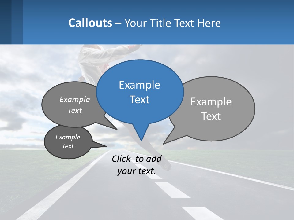 A Man Kicking A Soccer Ball On A Road PowerPoint Template