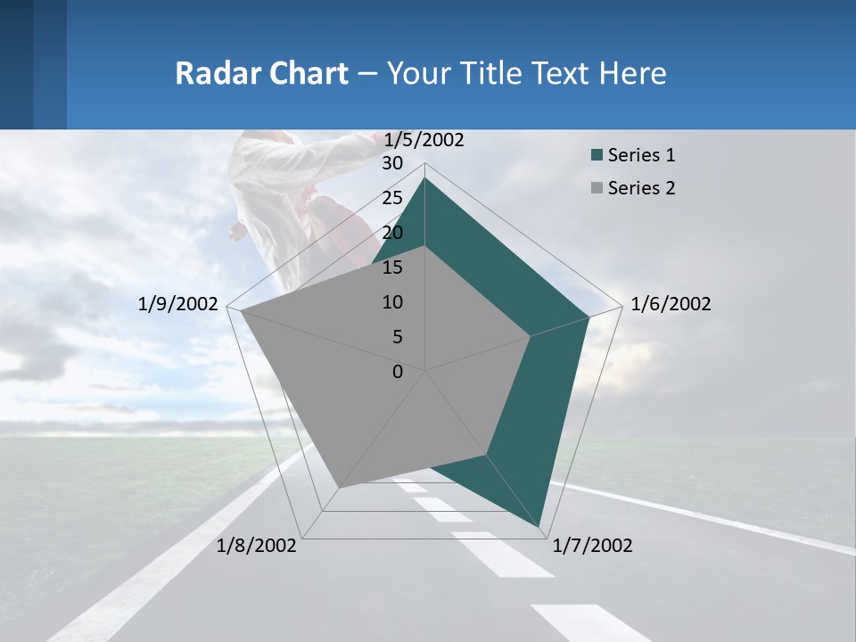 A Man Kicking A Soccer Ball On A Road PowerPoint Template