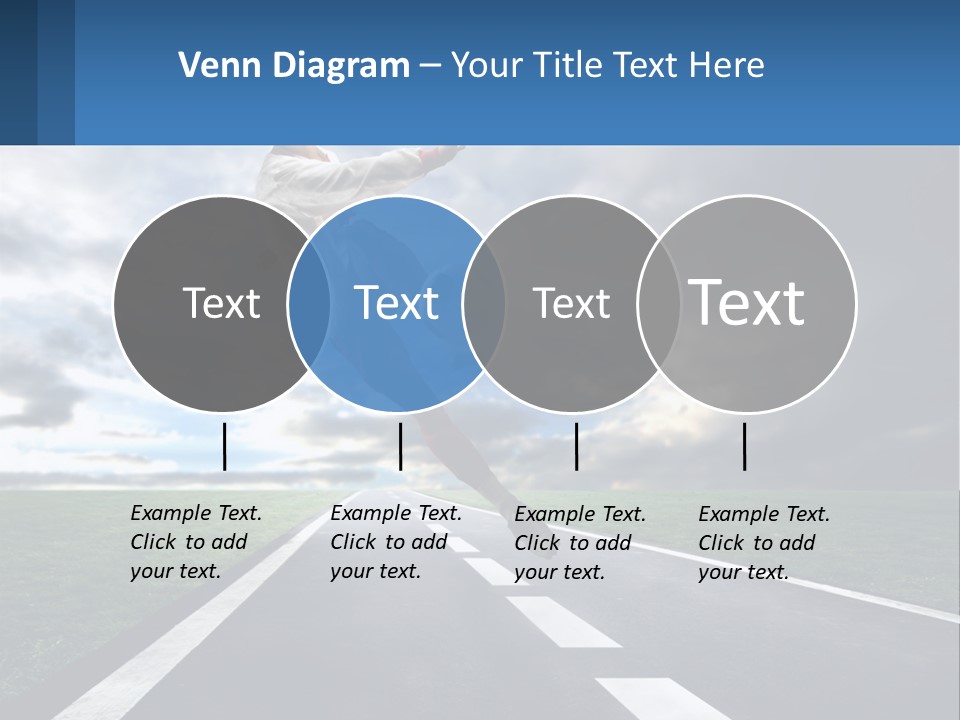 A Man Kicking A Soccer Ball On A Road PowerPoint Template
