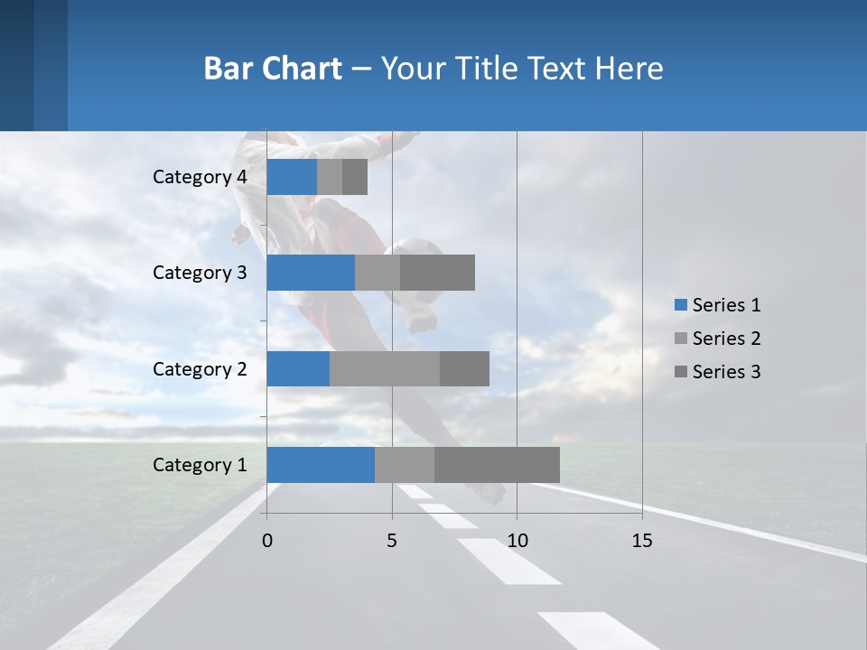 A Man Kicking A Soccer Ball On A Road PowerPoint Template