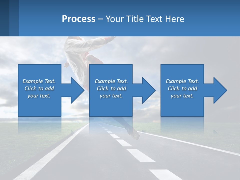 A Man Kicking A Soccer Ball On A Road PowerPoint Template