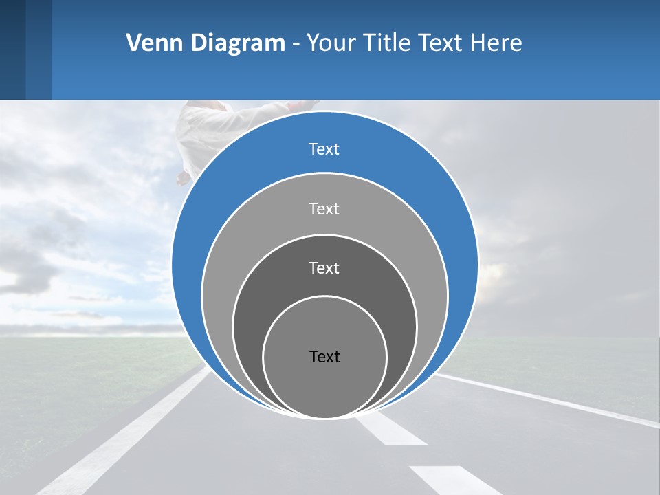 A Man Kicking A Soccer Ball On A Road PowerPoint Template