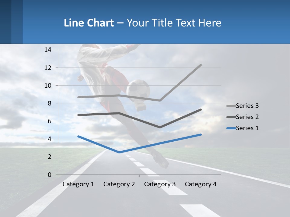 A Man Kicking A Soccer Ball On A Road PowerPoint Template