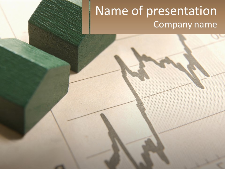 A Wooden Block On Top Of A Chart PowerPoint Template