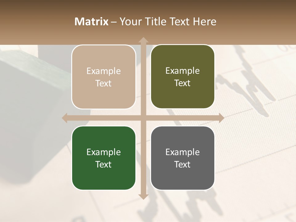 A Wooden Block On Top Of A Chart PowerPoint Template