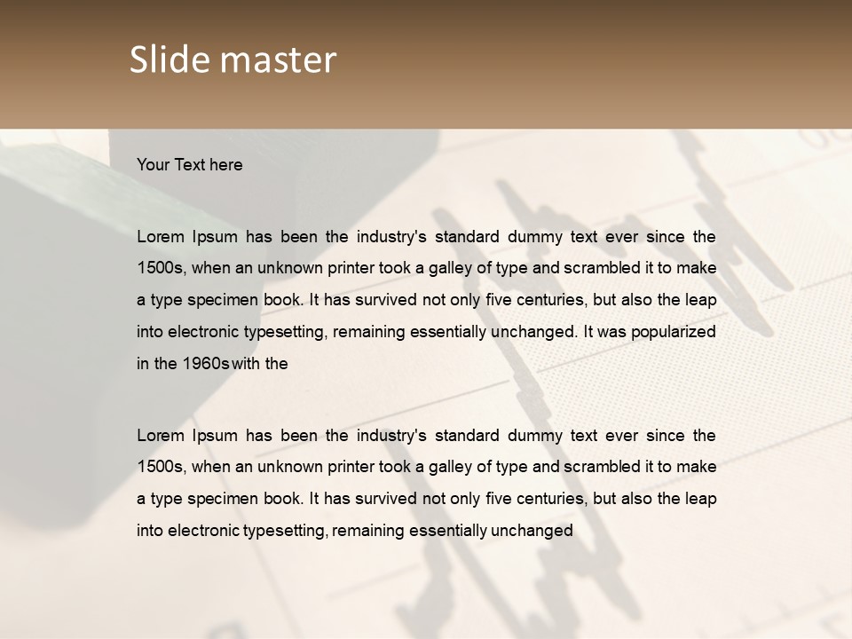 A Wooden Block On Top Of A Chart PowerPoint Template