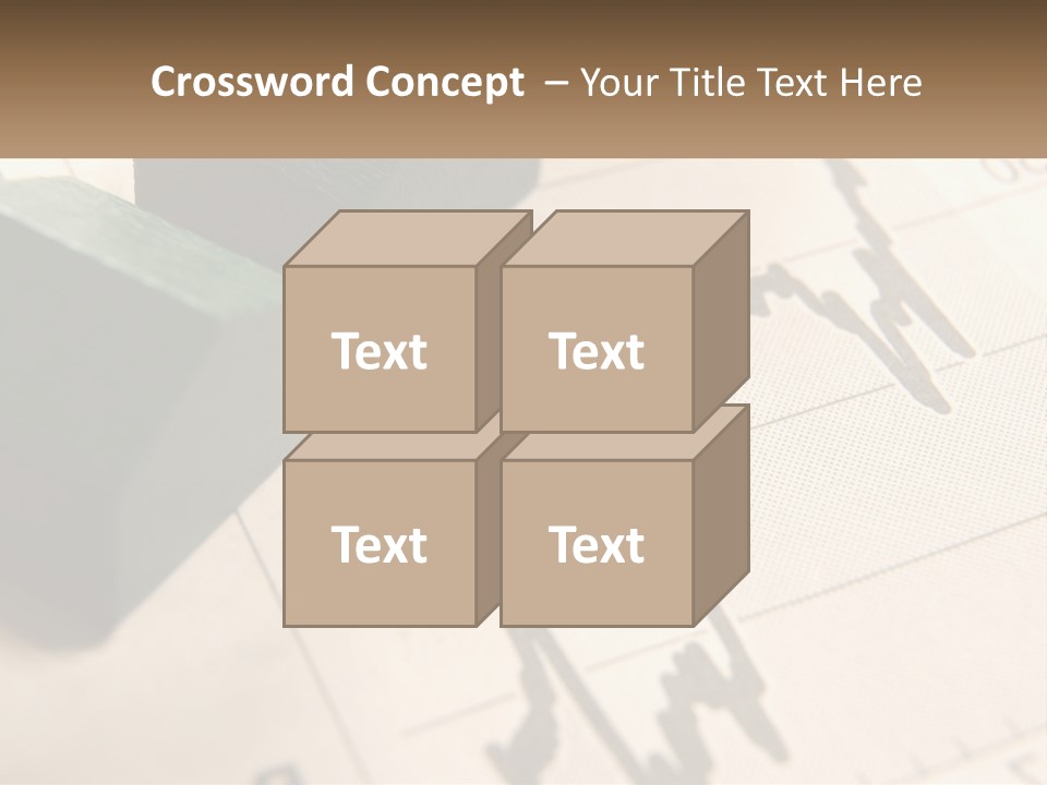 A Wooden Block On Top Of A Chart PowerPoint Template