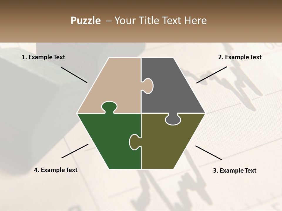 A Wooden Block On Top Of A Chart PowerPoint Template