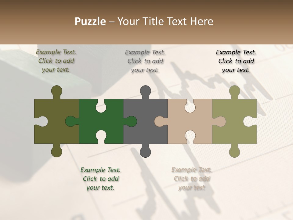 A Wooden Block On Top Of A Chart PowerPoint Template